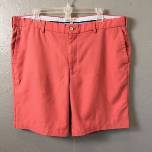 Peter Millar Men’s  Coral Pink Golf Shorts 38 Performance Flat Front Casual